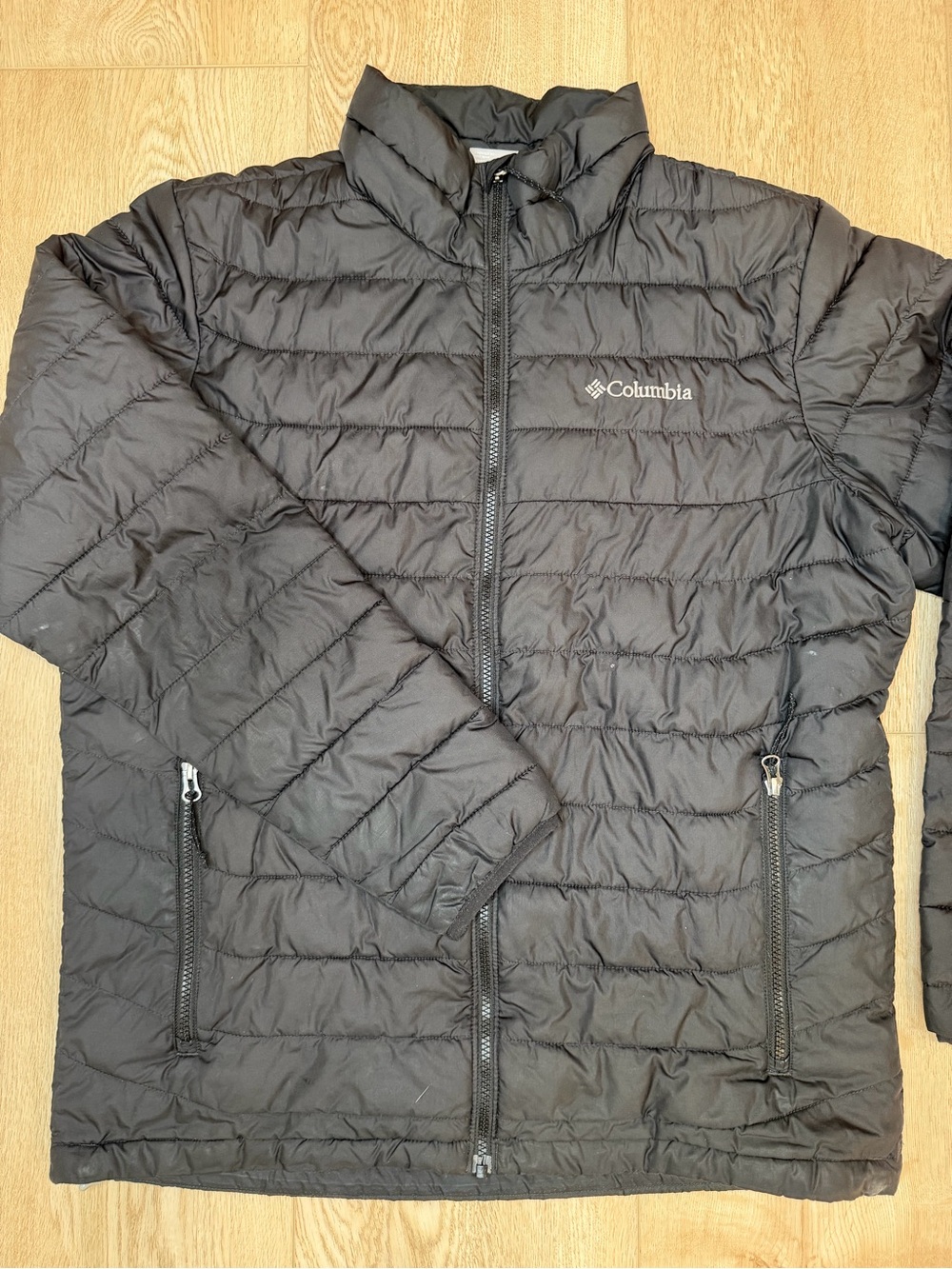 Columbia Mens Thermal Coil Puffer Jacket Black Medium Lightweight - Picture 2 of 12
